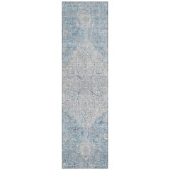 Machine Washable Indoor/Outdoor Chantille ACN2136 Denim 2'3" x 7'6" Runner Rug