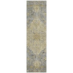 Machine Washable Indoor/Outdoor Chantille ACN2136 Pewter 2'3" x 7'6" Runner Rug