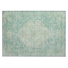 Machine Washable Indoor/Outdoor Chantille ACN2136 Teal 1'8" x 2'6" Rug