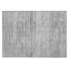 Machine Washable Indoor/Outdoor Chantille ACN2137 Gray 1'8" x 2'6" Rug