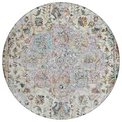 Machine Washable Indoor/Outdoor Chantille ACN2138 Sage 8' x 8' Round Rug