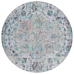 Machine Washable Indoor/Outdoor Chantille ACN2138 Sky 8' x 8' Round Rug