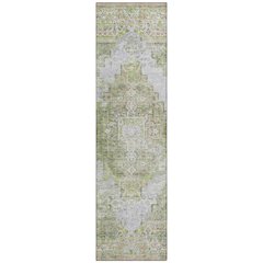 Machine Washable Indoor/Outdoor Chantille ACN2140 Aloe 2'3" x 7'6" Runner Rug