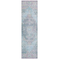 Machine Washable Indoor/Outdoor Chantille ACN2140 Blue 2'3" x 7'6" Runner Rug