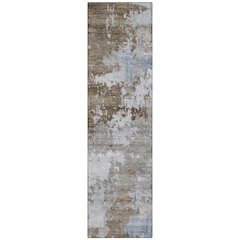 Machine Washable Indoor/Outdoor Chantille ACN2142 Chocolate 2'3"x7'6" Runner Rug