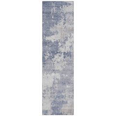 Machine Washable Indoor/Outdoor Chantille ACN2142 Denim 2'3" x 7'6" Runner Rug