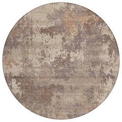 Machine Washable Indoor/Outdoor Chantille ACN2143 Brown 8' x 8' Round Rug