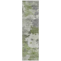 Machine Washable Indoor/Outdoor Chantille ACN2144 Olive 2'3" x 7'6" Runner Rug