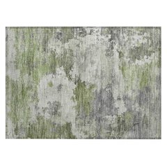Machine Washable Indoor/Outdoor Chantille ACN2144 Olive 1'8" x 2'6" Rug