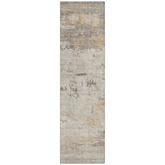 Machine Washable Indoor/Outdoor Chantille ACN2145 Putty 2'3" x 7'6" Runner Rug
