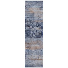 Machine Washable Indoor/Outdoor Chantille ACN2146 Blue 2'3" x 7'6" Runner Rug