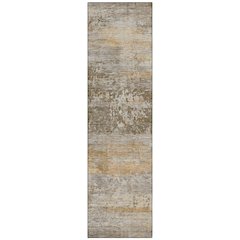 Machine Washable Indoor/Outdoor Chantille ACN2146 Brown 2'3" x 7'6" Runner Rug