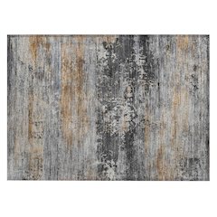 Machine Washable Indoor/Outdoor Chantille ACN2146 Gray 1'8" x 2'6" Rug