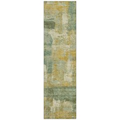 Machine Washable Indoor/Outdoor Chantille ACN2147 Green 2'3" x 7'6" Runner Rug
