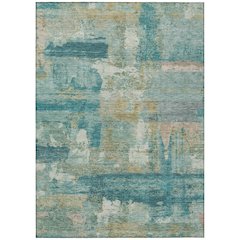 Machine Washable Indoor/Outdoor Chantille ACN2147 Teal 2'6" x 3'10" Rug