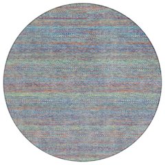 Machine Washable Indoor/Outdoor Chantille ACN2148 Blue 8' x 8' Round Rug