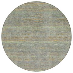 Machine Washable Indoor/Outdoor Chantille ACN2148 Gray 8' x 8' Round Rug