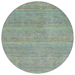 Machine Washable Indoor/Outdoor Chantille ACN2148 Pewter 8' x 8' Round Rug