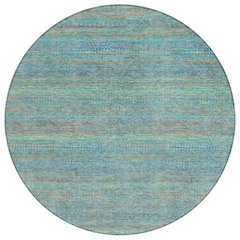 Machine Washable Indoor/Outdoor Chantille ACN2148 Teal 8' x 8' Round Rug