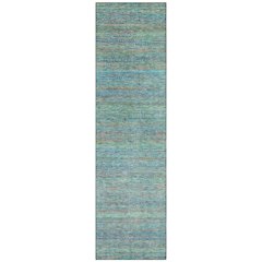 Machine Washable Indoor/Outdoor Chantille ACN2148 Teal 2'3" x 7'6" Runner Rug