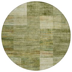 Machine Washable Indoor/Outdoor Chantille ACN2149 Aloe 8' x 8' Round Rug