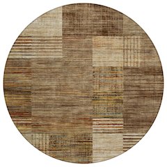 Machine Washable Indoor/Outdoor Chantille ACN2149 Brown 8' x 8' Round Rug