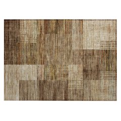 Machine Washable Indoor/Outdoor Chantille ACN2149 Brown 1'8" x 2'6" Rug