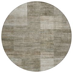 Machine Washable Indoor/Outdoor Chantille ACN2149 Pewter 8' x 8' Round Rug