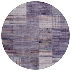 Machine Washable Indoor/Outdoor Chantille ACN2149 Plum 8' x 8' Round Rug