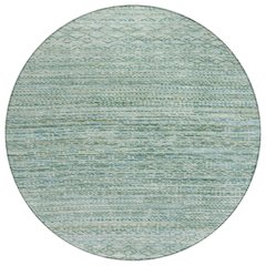 Machine Washable Indoor/Outdoor Chantille ACN2150 Aqua 8' x 8' Round Rug
