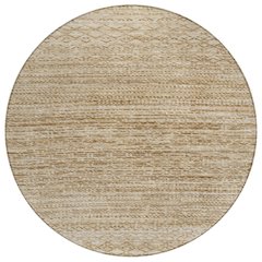 Machine Washable Indoor/Outdoor Chantille ACN2150 Beige 8' x 8' Round Rug