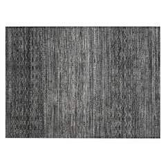 Machine Washable Indoor/Outdoor Chantille ACN2150 Charcoal 1'8" x 2'6" Rug