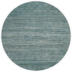 Machine Washable Indoor/Outdoor Chantille ACN2150 Teal 8' x 8' Round Rug