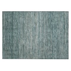 Machine Washable Indoor/Outdoor Chantille ACN2150 Teal 1'8" x 2'6" Rug