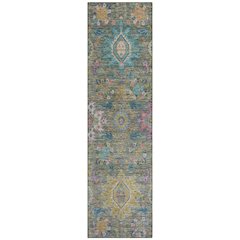 Machine Washable Indoor/Outdoor Chantille ACN2151 Aloe 2'3" x 7'6" Runner Rug