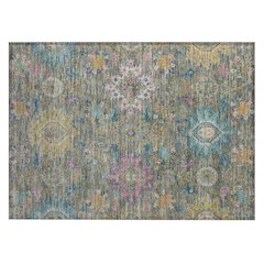 Machine Washable Indoor/Outdoor Chantille ACN2151 Aloe 1'8" x 2'6" Rug