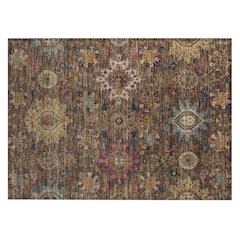 Machine Washable Indoor/Outdoor Chantille ACN2151 Chocolate 1'8" x 2'6" Rug