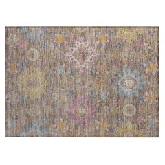 Machine Washable Indoor/Outdoor Chantille ACN2151 Mocha 1'8" x 2'6" Rug