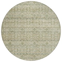 Machine Washable Indoor/Outdoor Chantille ACN2152 Sage 8' x 8' Round Rug