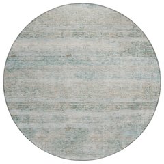 Machine Washable Indoor/Outdoor Chantille ACN2154 Aqua 8' x 8' Round Rug