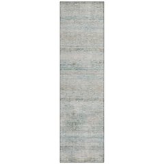 Machine Washable Indoor/Outdoor Chantille ACN2154 Aqua 2'3" x 7'6" Runner Rug