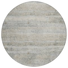 Machine Washable Indoor/Outdoor Chantille ACN2154 Granite 8' x 8' Round Rug