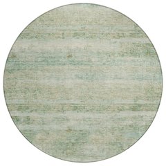 Machine Washable Indoor/Outdoor Chantille ACN2154 Green 8' x 8' Round Rug