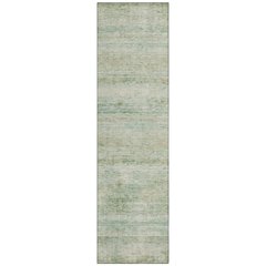 Machine Washable Indoor/Outdoor Chantille ACN2154 Green 2'3" x 7'6" Runner Rug