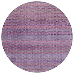 Machine Washable Indoor/Outdoor Chantille ACN2155 Purple 8' x 8' Round Rug