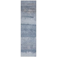Machine Washable Indoor/Outdoor Chantille ACN2156 Blue 2'3" x 7'6" Runner Rug