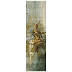 Machine Washable Indoor/Outdoor Chantille ACN2157 Brown 2'3" x 7'6" Runner Rug