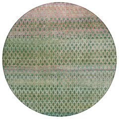 Machine Washable Indoor/Outdoor Chantille ACN2158 Aloe 8' x 8' Round Rug