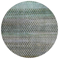 Machine Washable Indoor/Outdoor Chantille ACN2158 Green 8' x 8' Round Rug