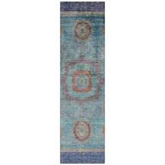 Machine Washable Indoor/Outdoor Chantille ACN2159 Teal 2'3" x 7'6" Runner Rug